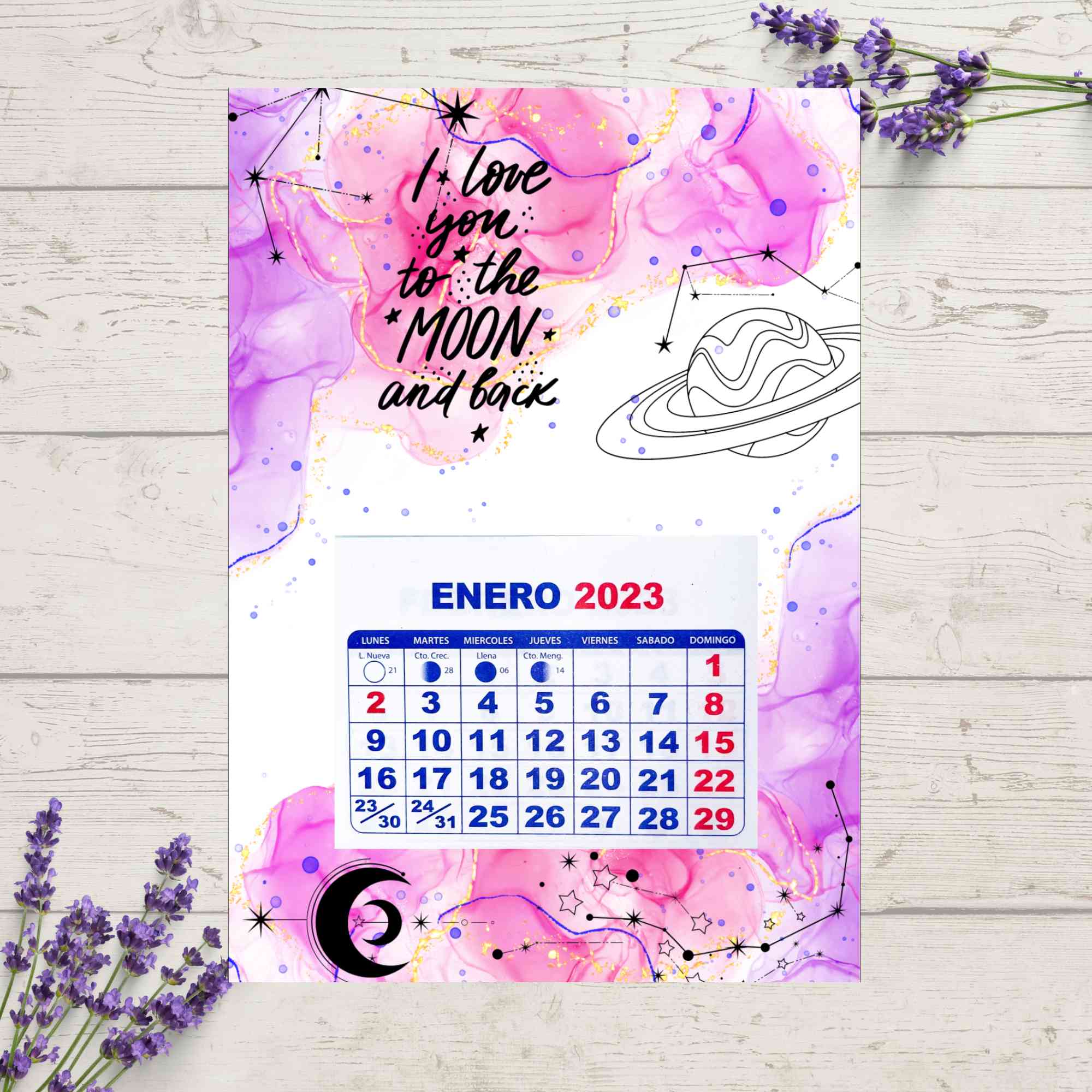 Calendario I love You To The Moon And Back